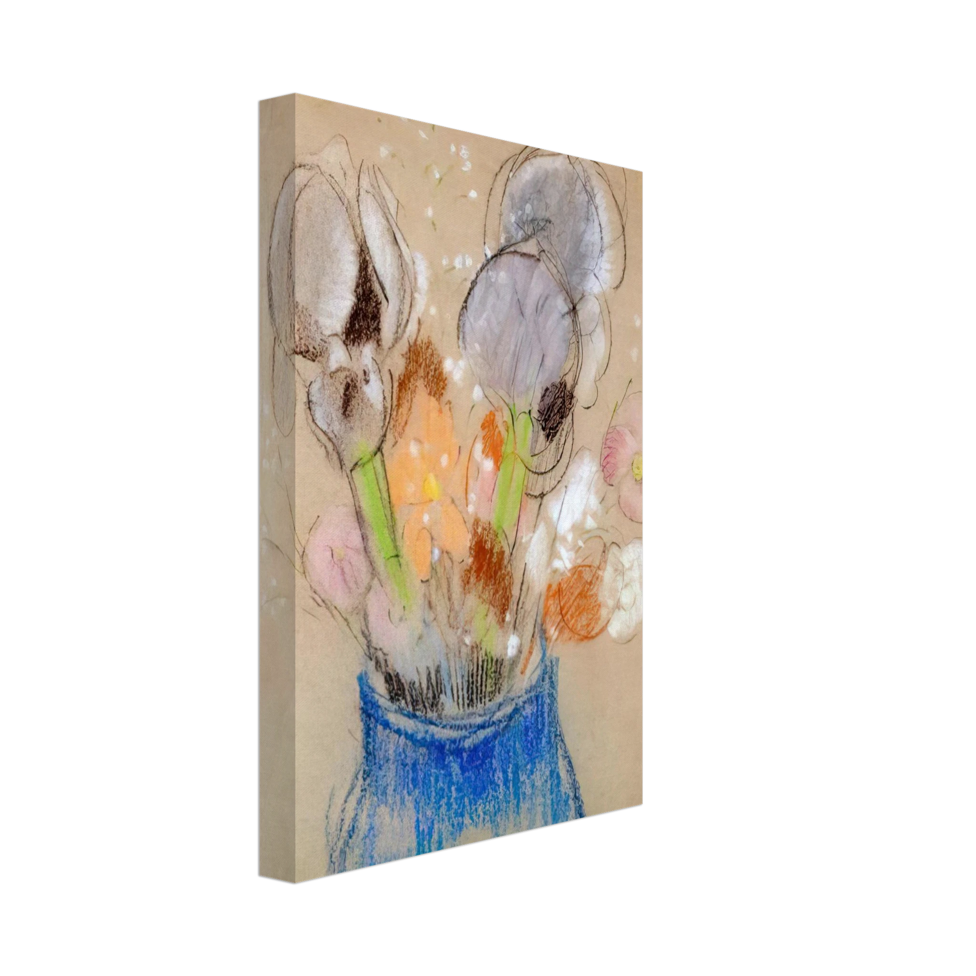 Odilon Redon - BOUQUET OF FLOWERS 4 Canvas - 70x100 cm / 28x40 inches-canvas