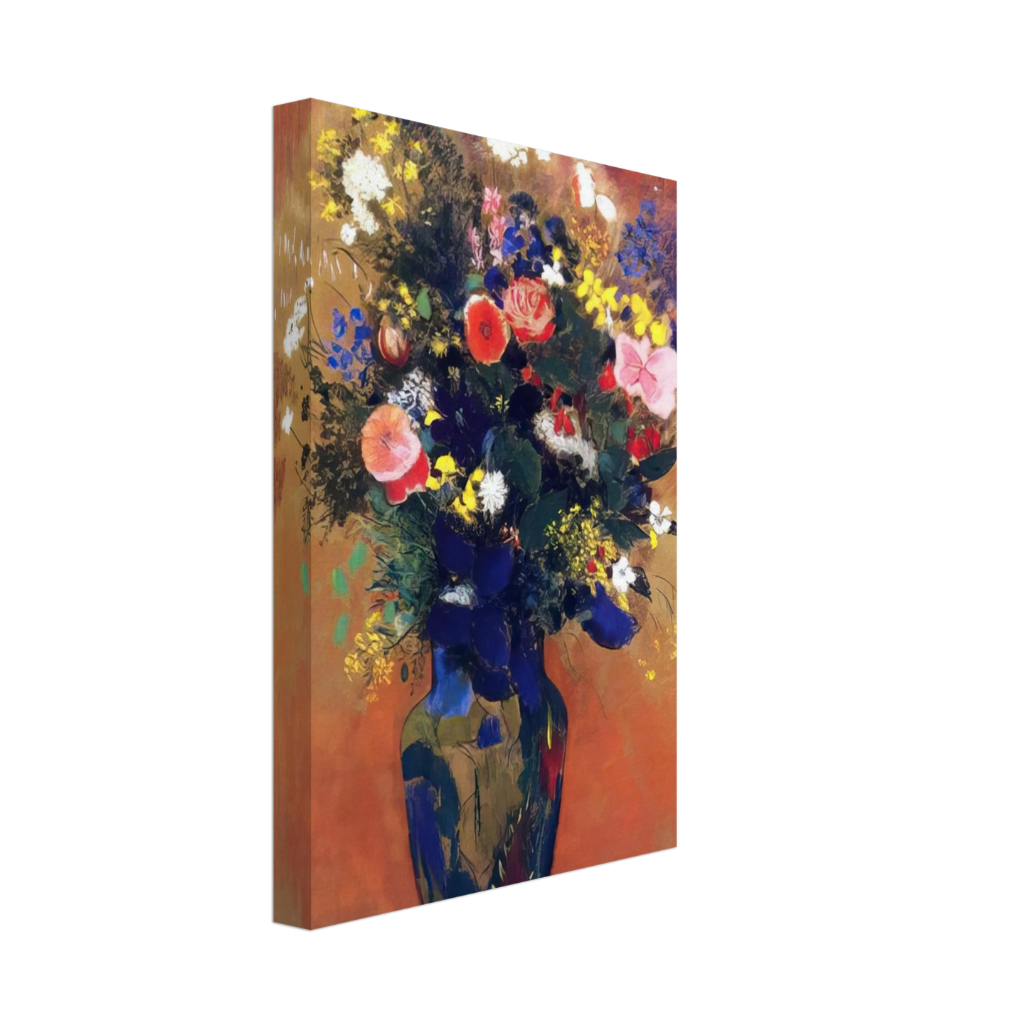 Odilon Redon - LARGE BOUQUET OF WILD FLOWERS Canvas - 40x60 cm / 16x24 inches-canvas