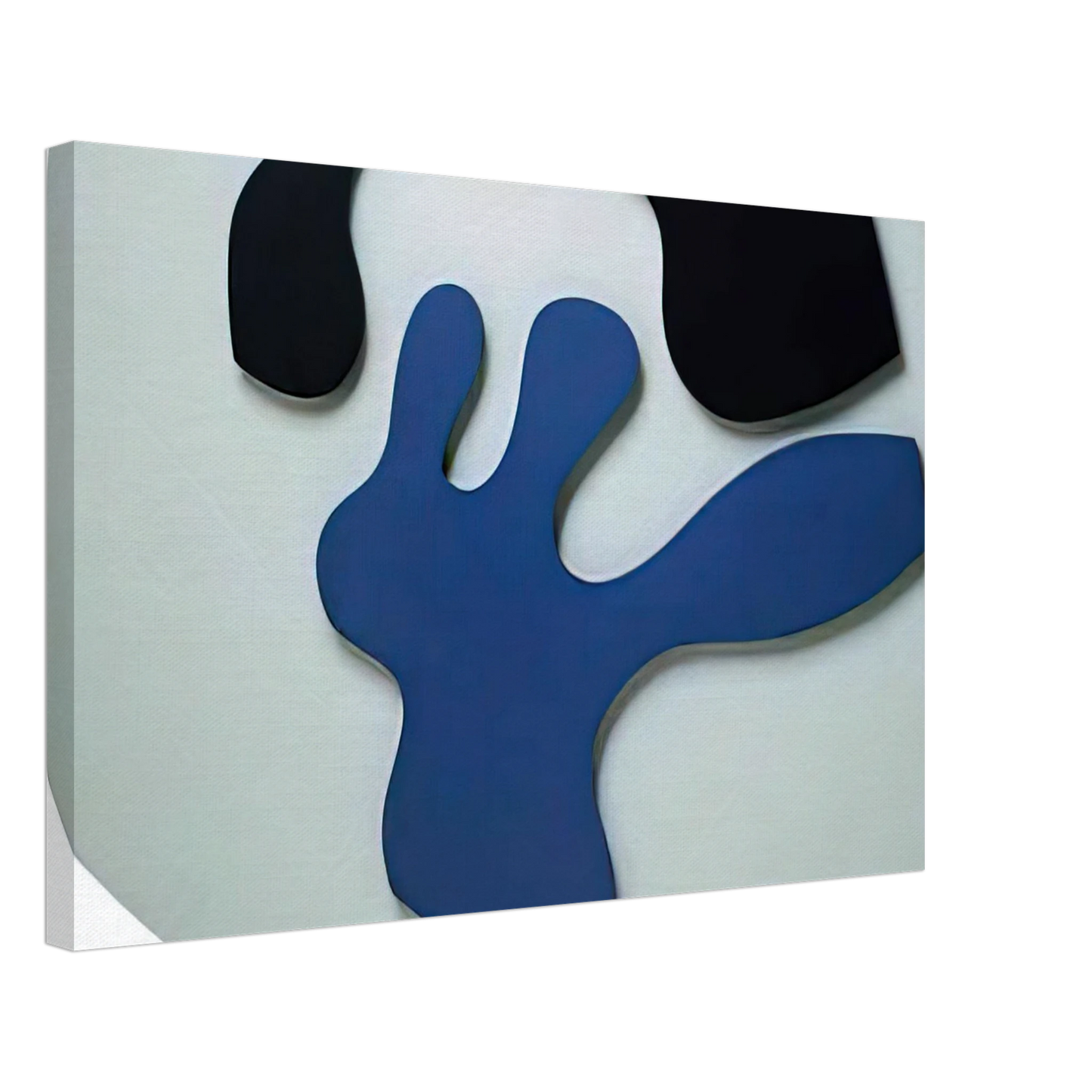 Jean Arp - Overturned Blue Shoe With Two Heels Under a Black Vault Canvas - 40x60 cm / 16x24 inches-canvas