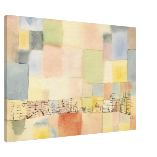 Paul Klee - NEUER STADTTEIL IN M 1928 Canvas - 20x30 cm / 8x12 inches-canvas
