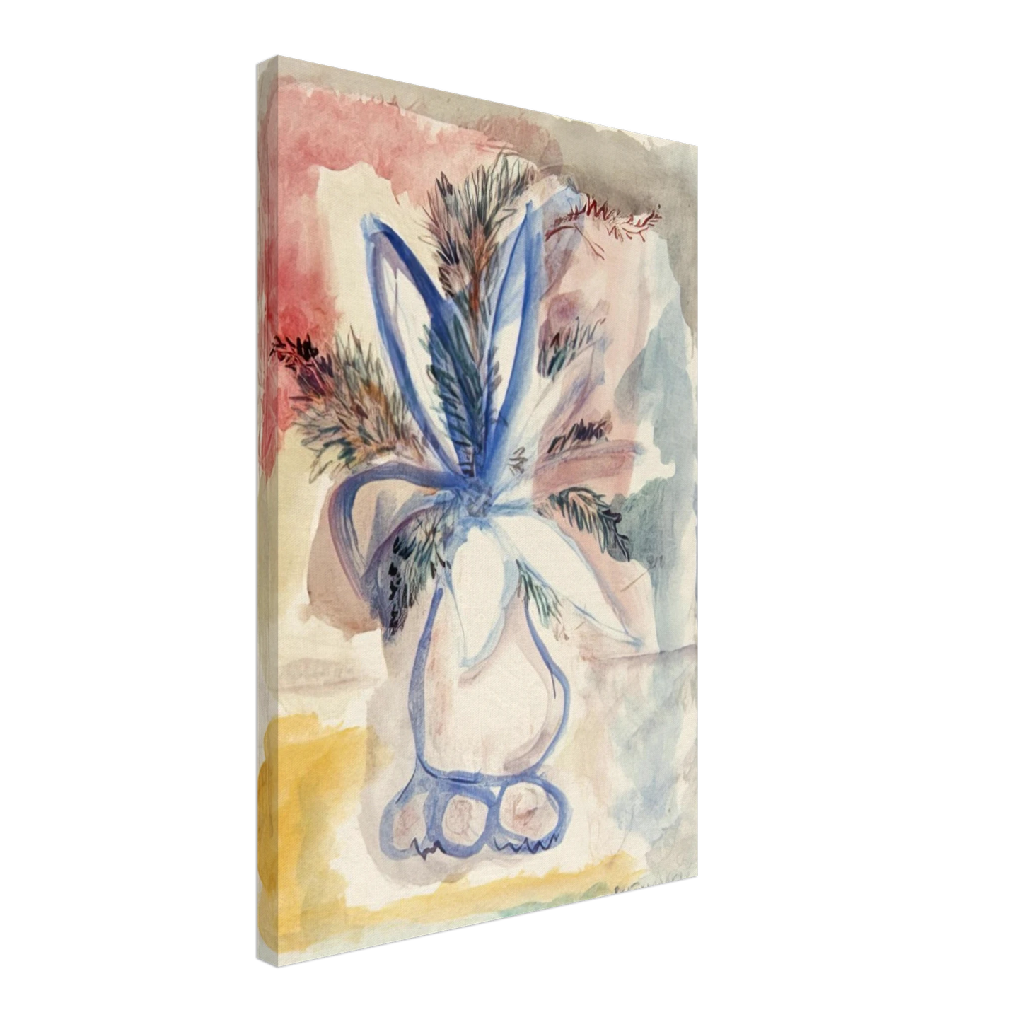 Rene Portocarrero - FLOWER VASE 1942 Canvas - 70x100 cm / 28x40 inches-canvas
