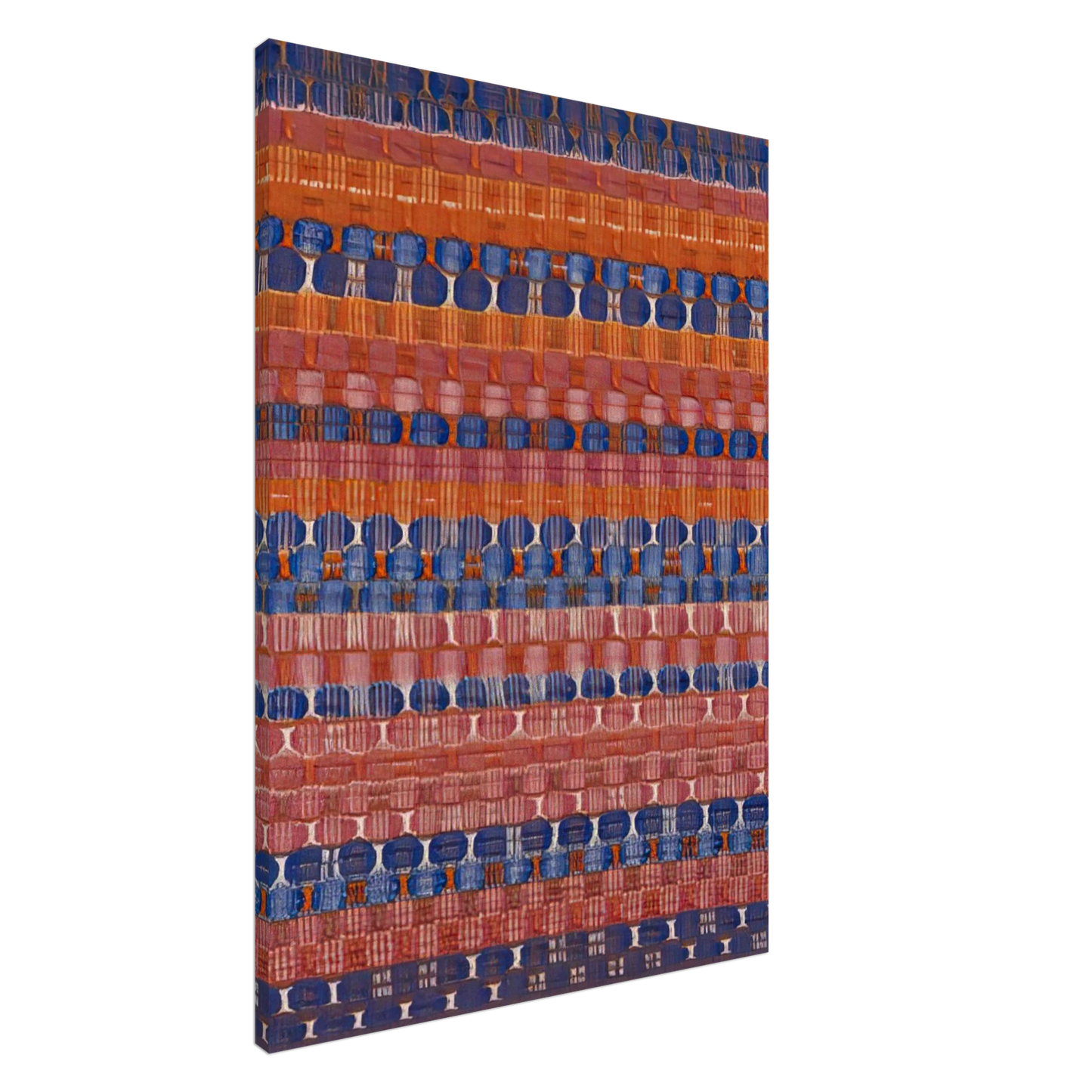 Anni Albers - RED AND BLUE LAYERS 1954 Canvas - 20x30 cm / 8x12 inches-canvas