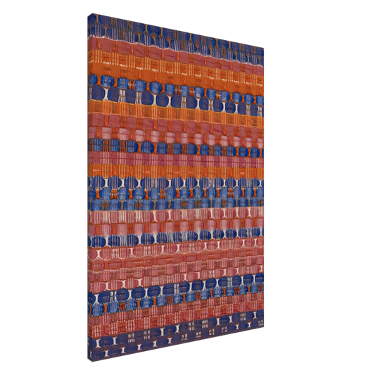 Anni Albers - RED AND BLUE LAYERS 1954 Canvas - 20x30 cm / 8x12 inches-canvas