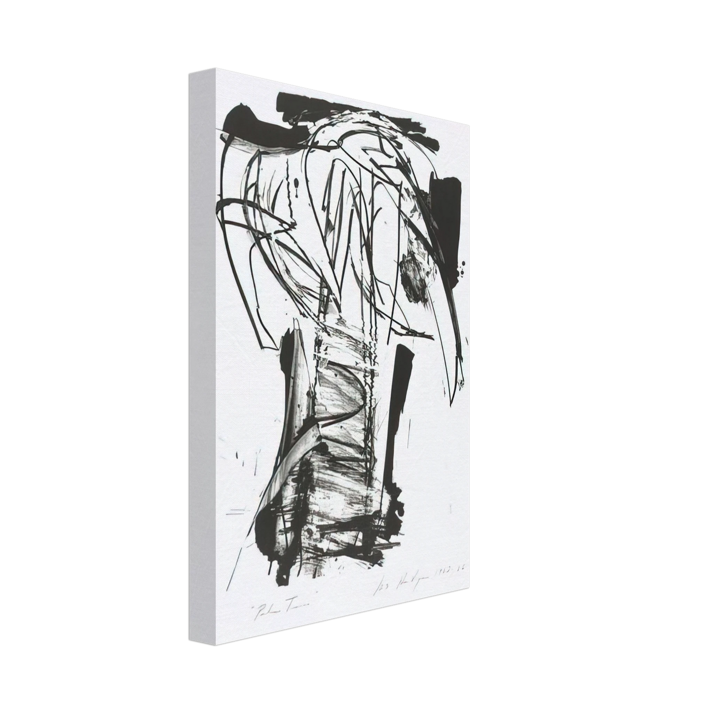 Grace Hartigan - Palm Trees, from the Series The Archaics Canvas - 40x60 cm / 16x24 inches-canvas