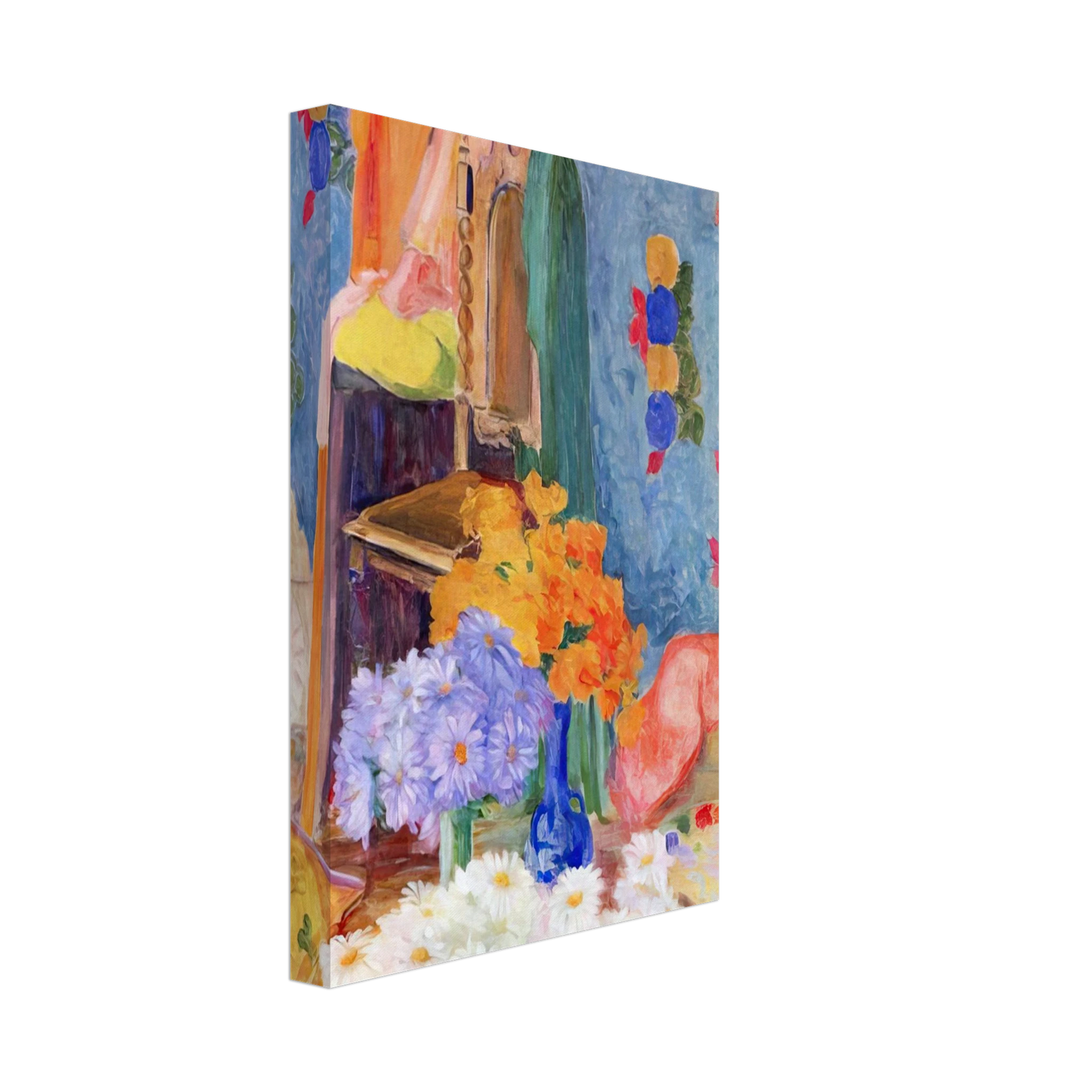 Tarsila do Amaral - Mario De Andrade's Daisies Canvas - 70x100 cm / 28x40 inches-canvas