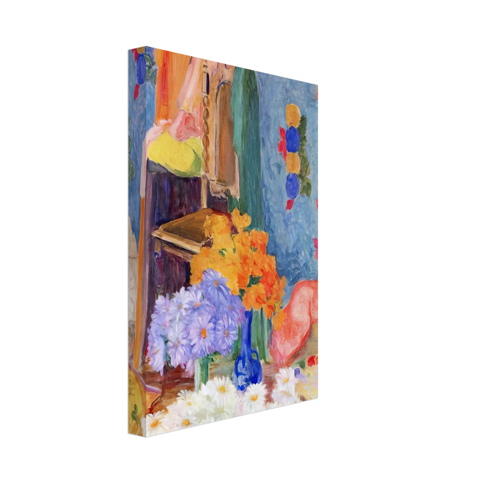 Tarsila do Amaral - Mario De Andrade's Daisies Canvas - 70x100 cm / 28x40 inches-canvas