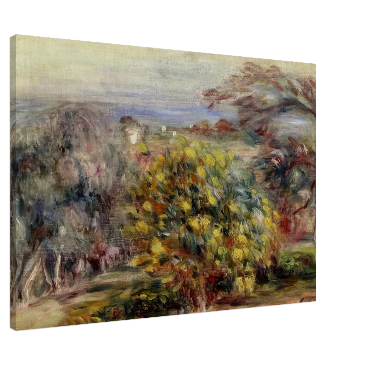Pierre-Auguste Renoir - Landscape at Collettes Canvas - 20x30 cm / 8x12 inches-canvas