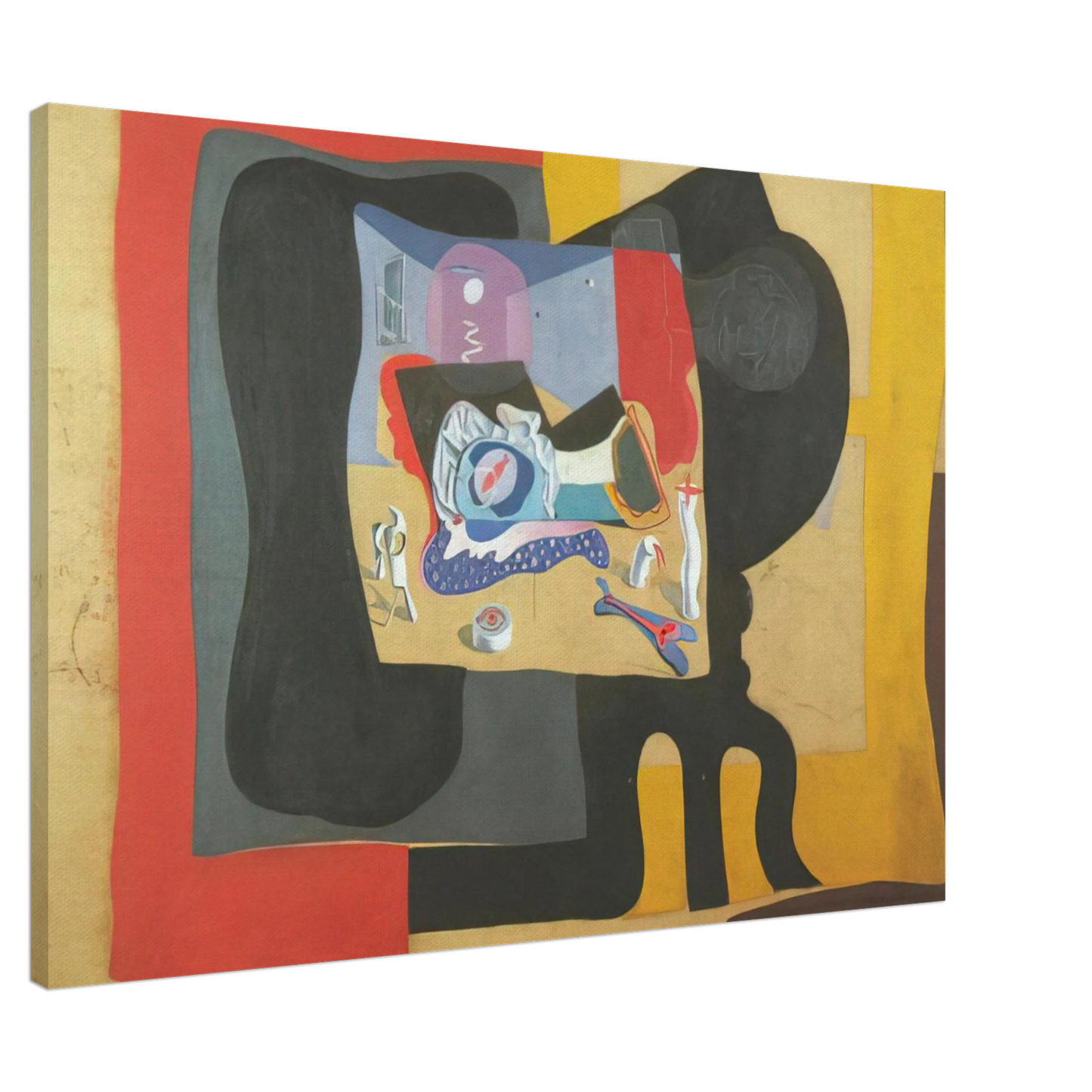 Salvador Dali - STILL LIFE WITH MOONIGHT Canvas - 20x30 cm / 8x12 inches-canvas