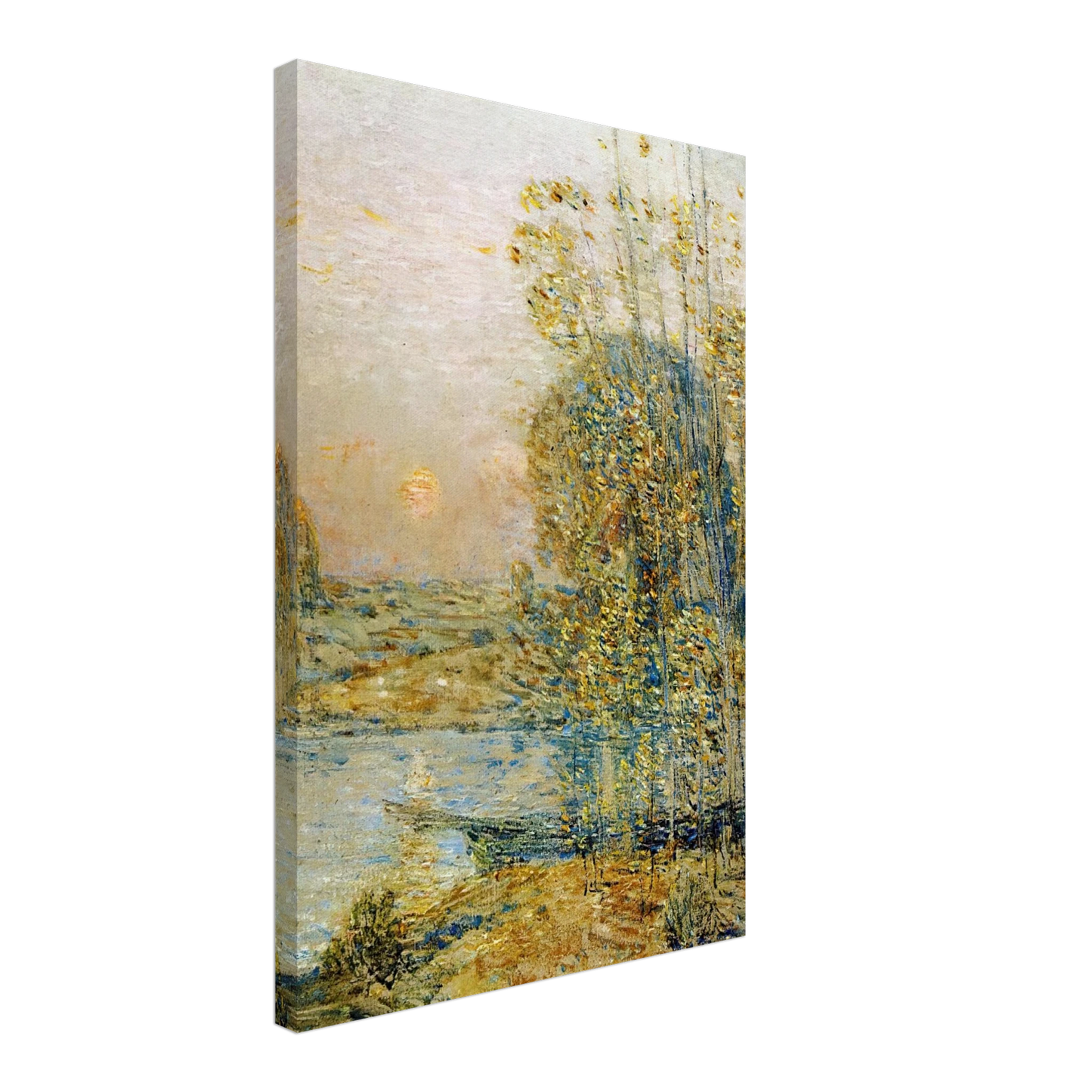 Childe Hassam - Late Afternoon aka Sunset Canvas - 40x60 cm / 16x24 inches-canvas