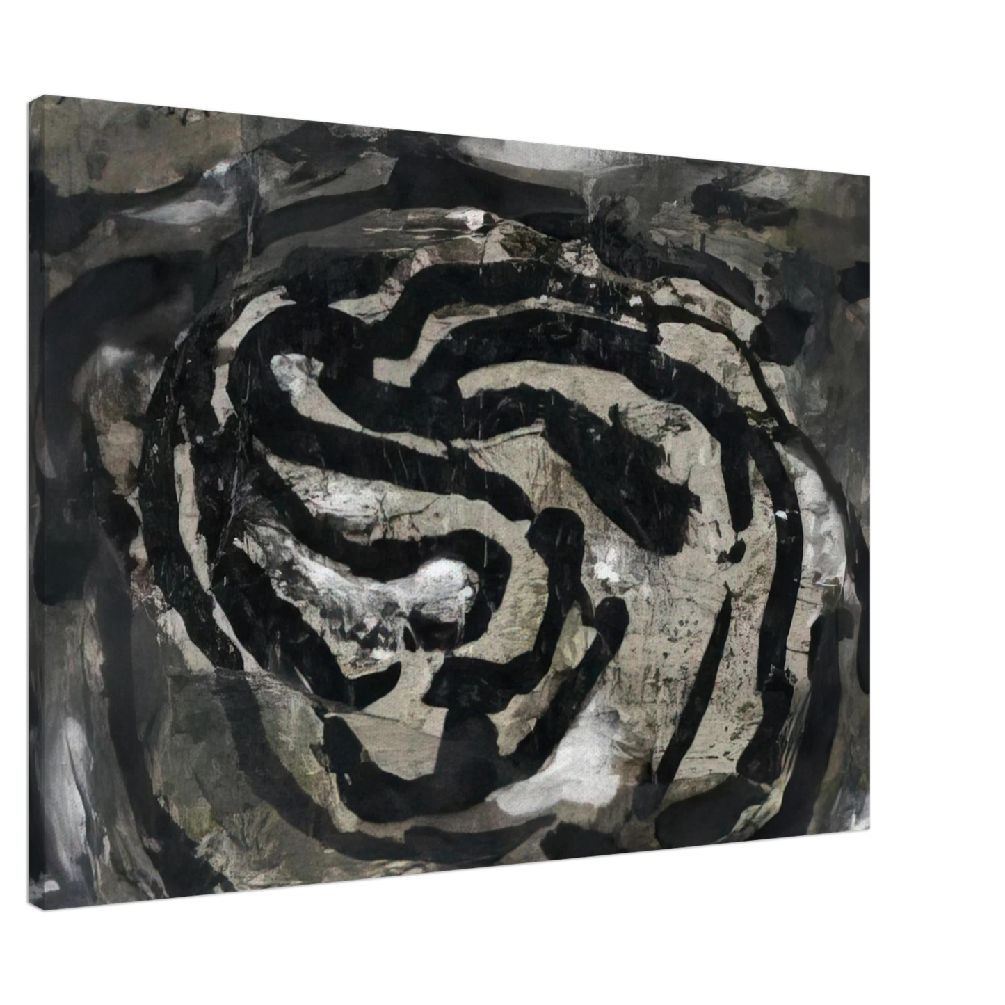 Emil Schumacher - Untitled EL X - 1966 Canvas - 20x30 cm / 8x12 inches-canvas