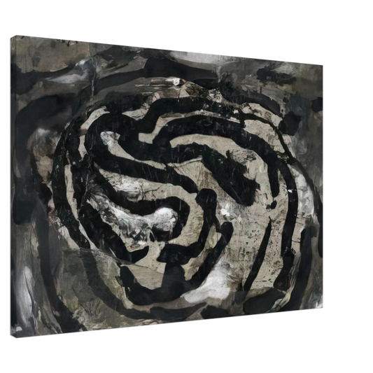 Emil Schumacher - Untitled EL X - 1966 Canvas - 20x30 cm / 8x12 inches-canvas