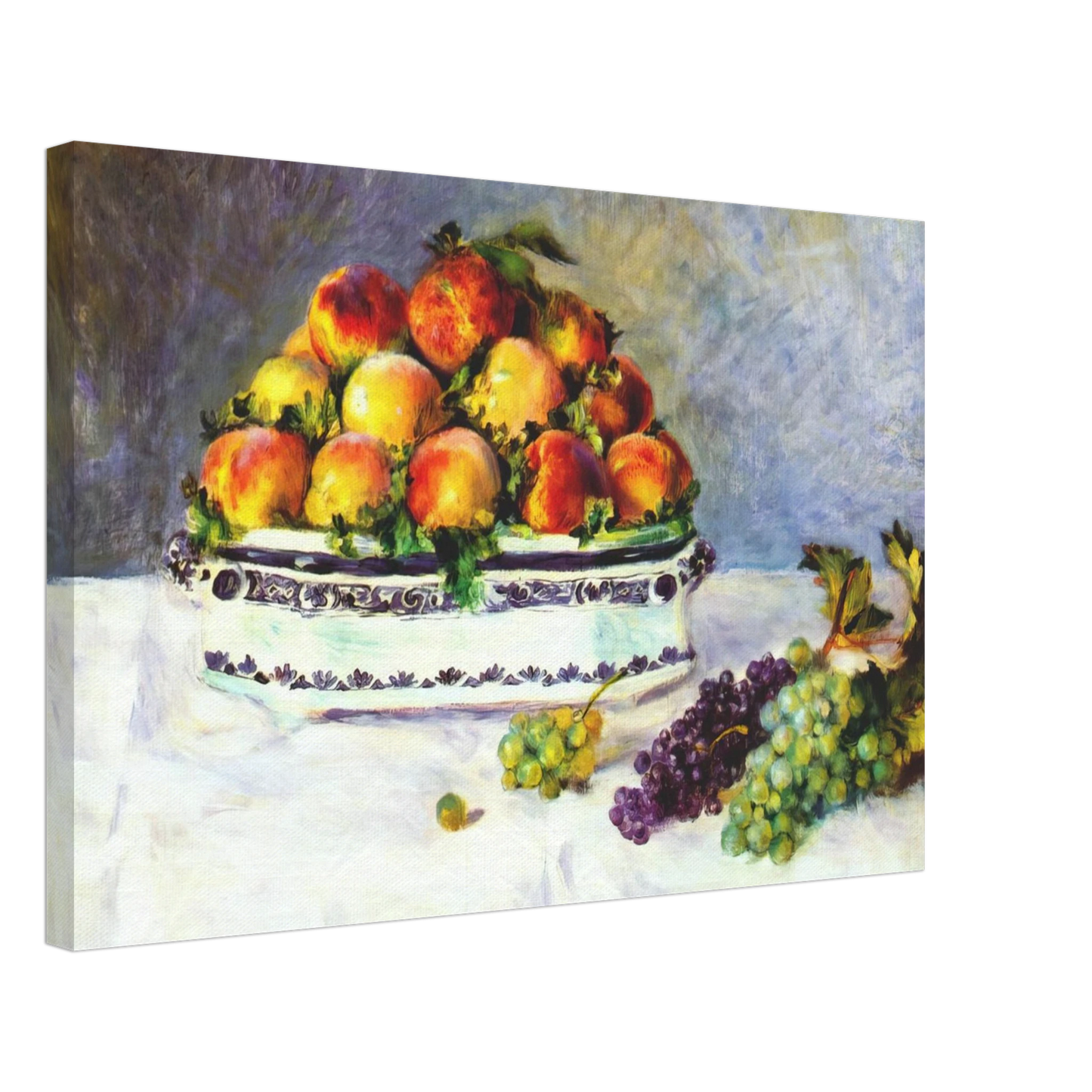 Pierre-Auguste Renoir - Still life with peaches and grapes Canvas - 70x100 cm / 28x40 inches-canvas