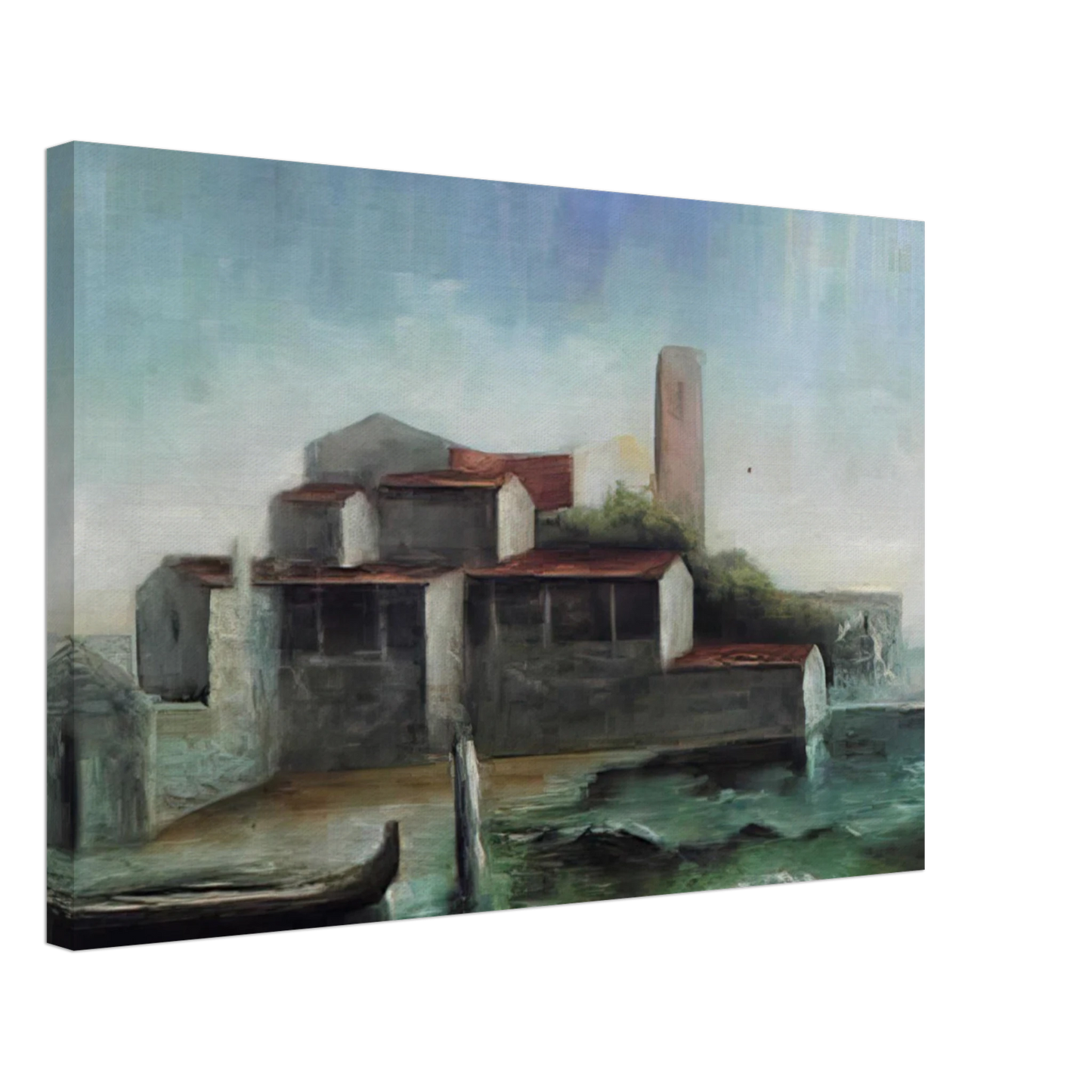 Carlo Carra - LO SQUERO DI SAN TROVASO 1938 Canvas - 40x60 cm / 16x24 inches-canvas