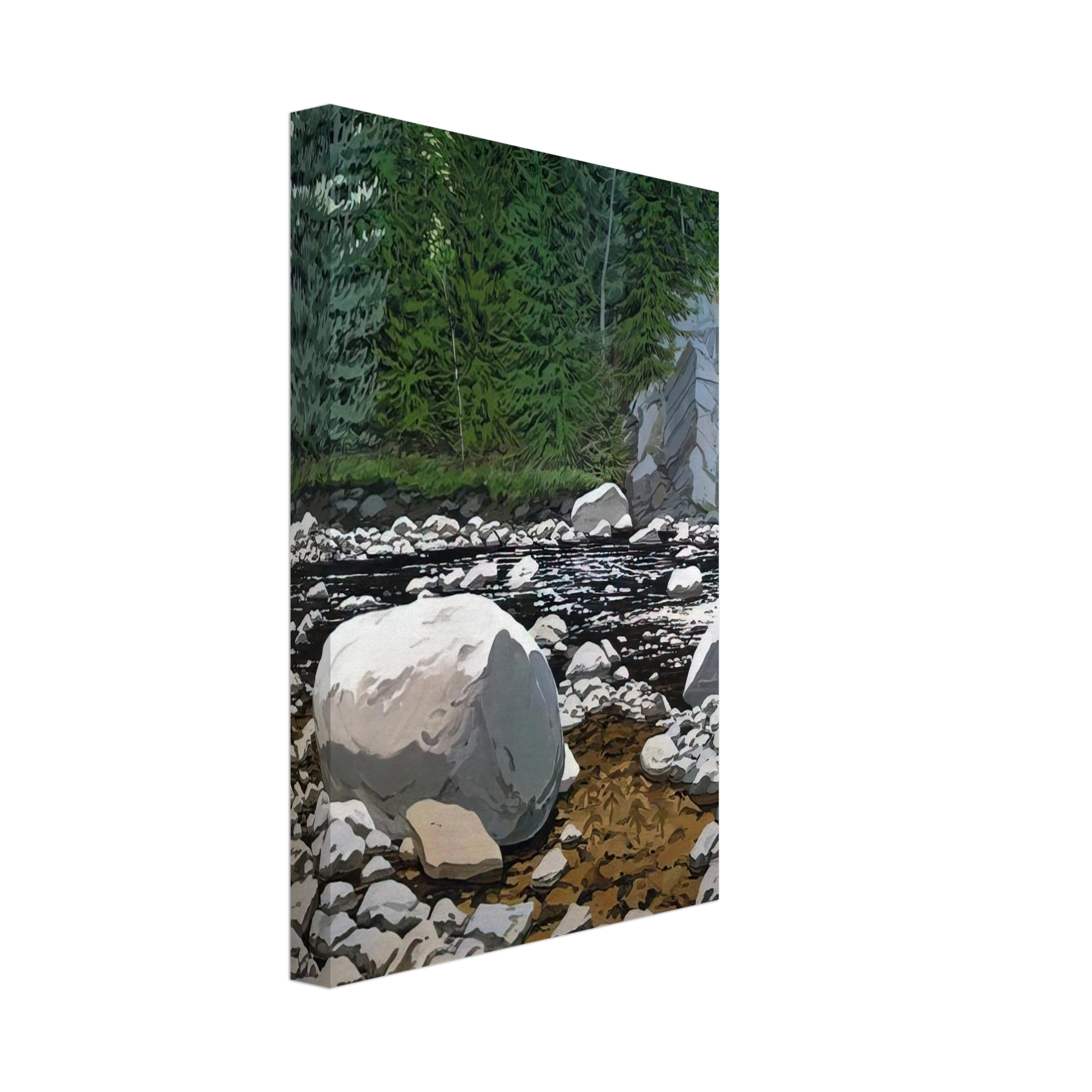 Neil Welliver - Lower Ducktrap - 1978 Canvas - 70x100 cm / 28x40 inches-canvas