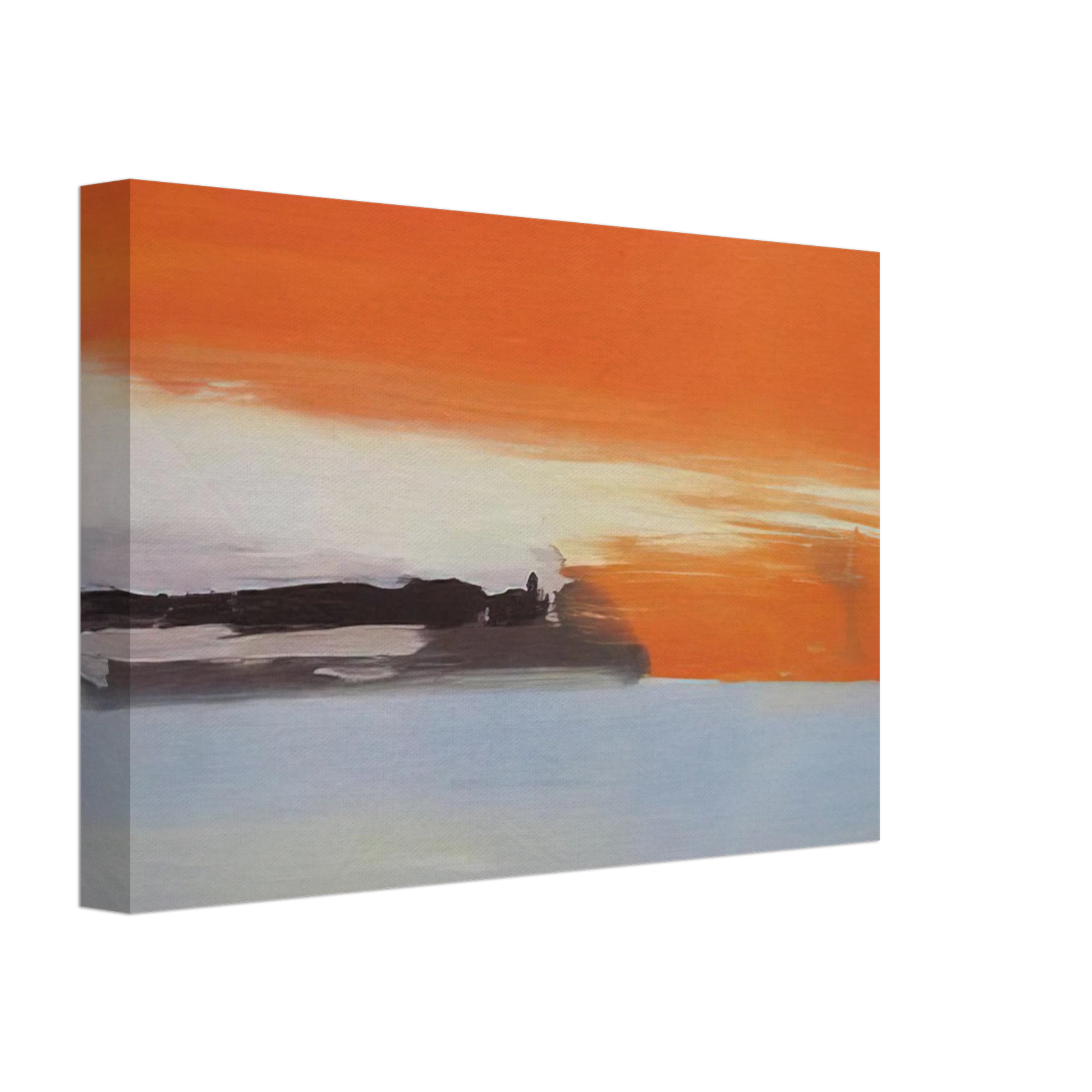 Nicolas de Stael - Chemin de fer au bord de la mer, soleil couchant - 1955 Canvas - 40x60 cm / 16x24 inches-canvas