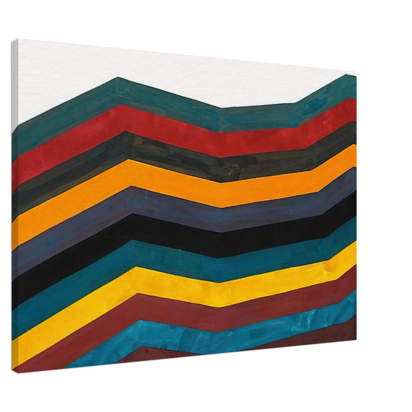 Sol LeWitt - Irregular Horizontal Bands of Equal Width Starting at Bottom Canvas - 20x30 cm / 8x12 inches-canvas