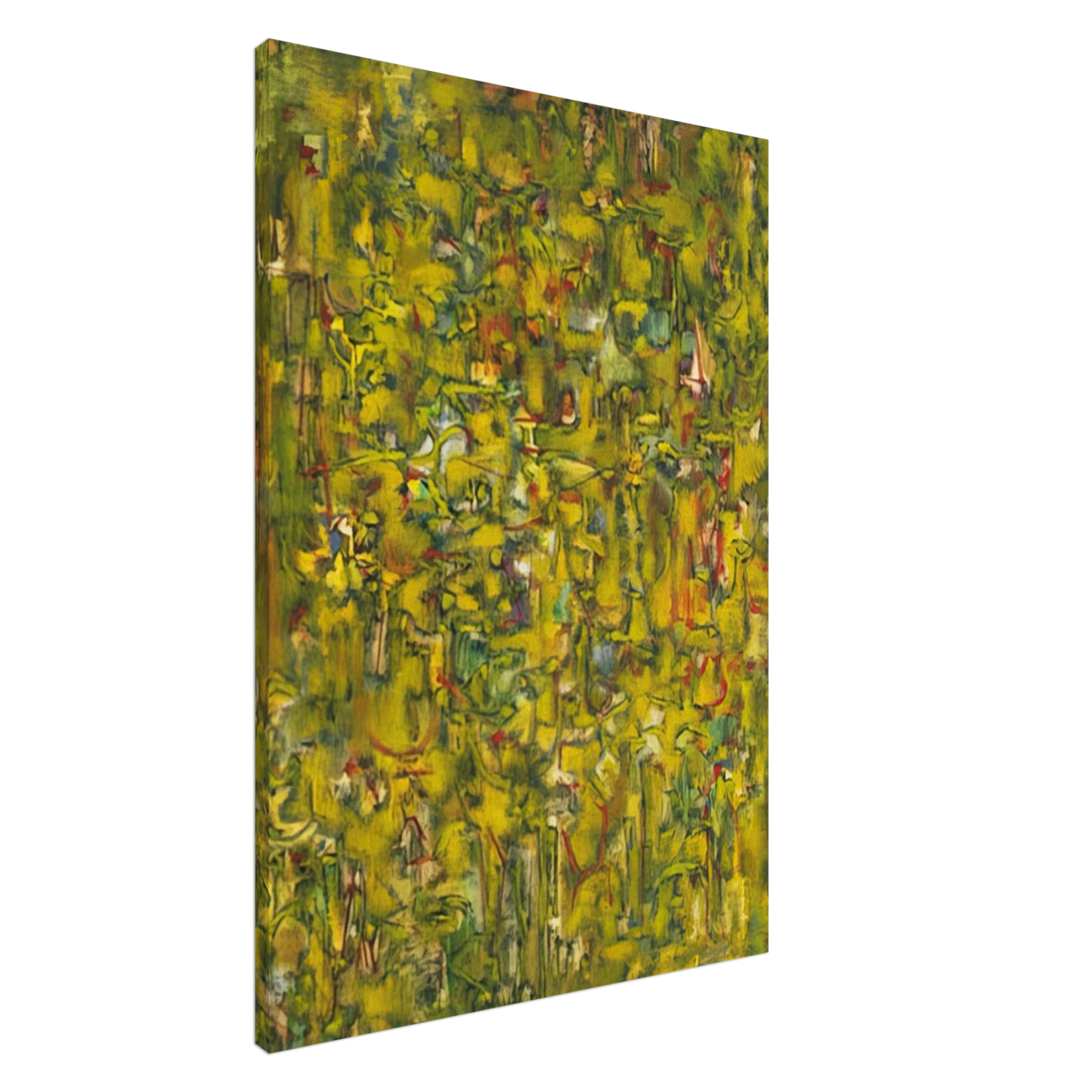 Ad Reinhardt - Number 43 Abstract Painting, Yellow - 1947 Canvas - 20x30 cm / 8x12 inches-canvas