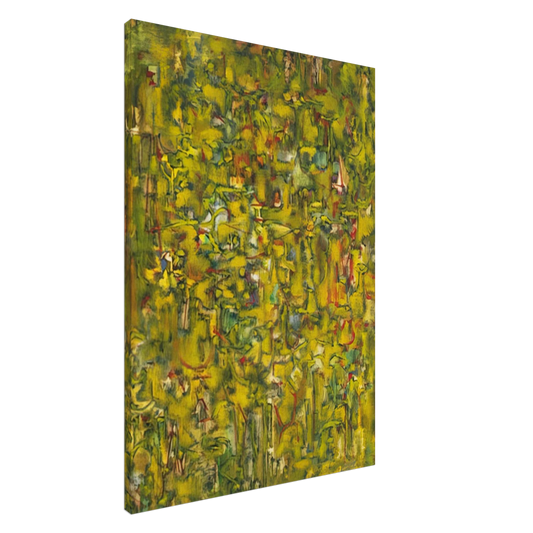 Ad Reinhardt - Number 43 Abstract Painting, Yellow - 1947 Canvas - 20x30 cm / 8x12 inches-canvas