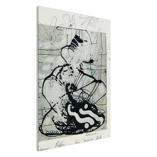 Sigmar Polke - BLUMEN 1985 Canvas - 20x30 cm / 8x12 inches-canvas