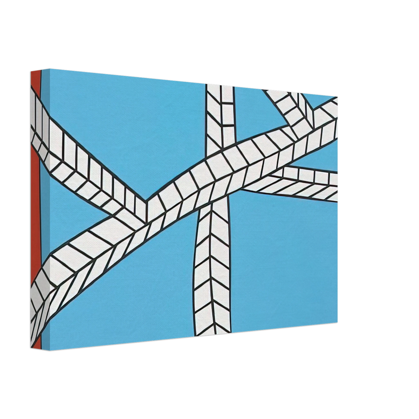 Nicholas Krushenick - Skyscape II - 1988 Canvas - 40x60 cm / 16x24 inches-canvas