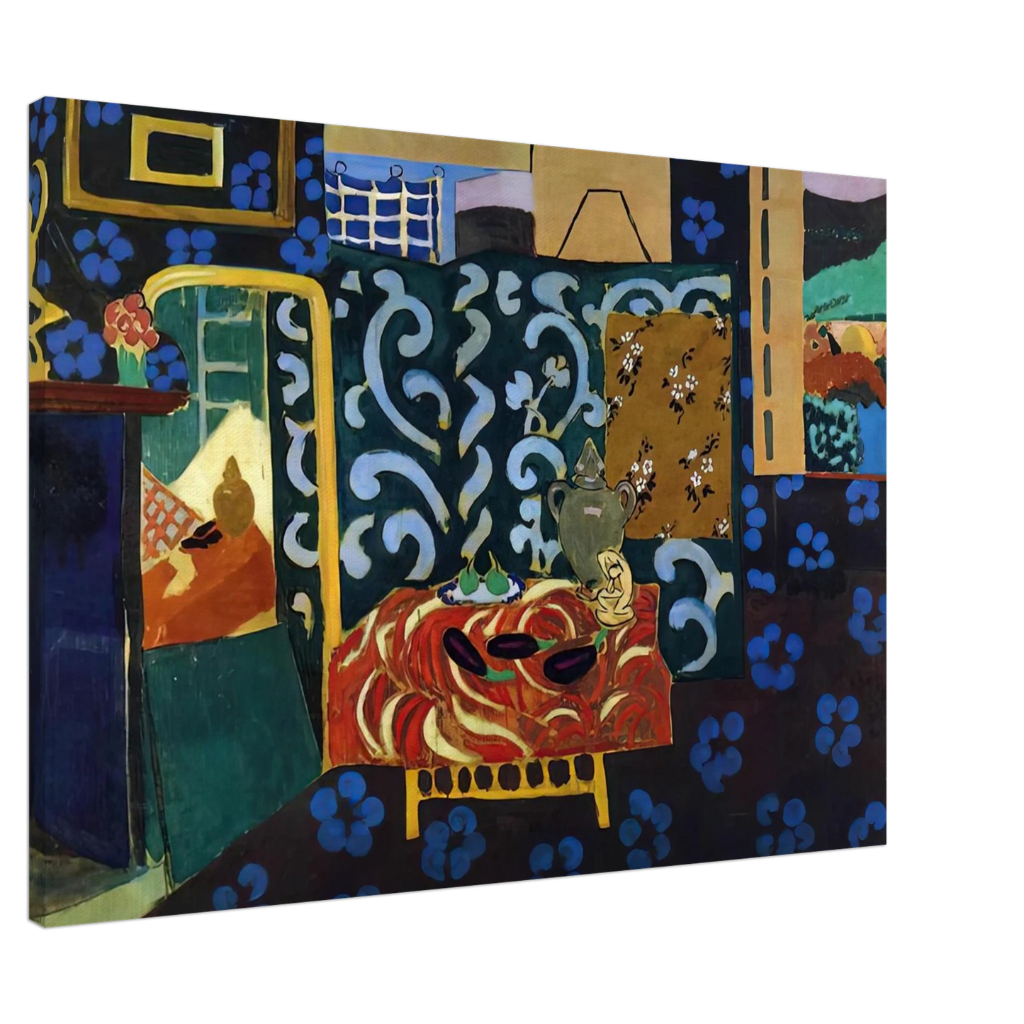 Henri Matisse - STILL LIFE WITH AUBERGINES 1911 Canvas - 20x30 cm / 8x12 inches-canvas