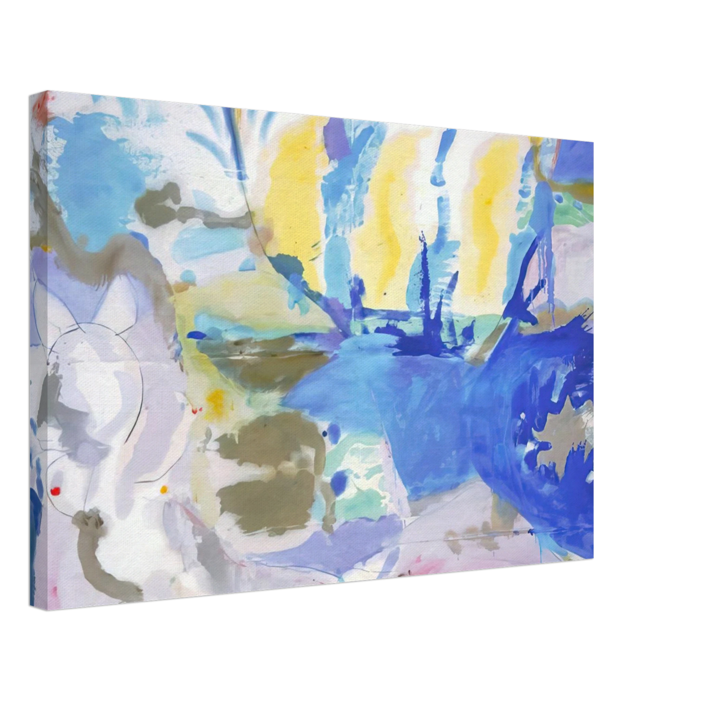 Helen Frankenthaler - Basque Beach - 1958 Canvas - 70x100 cm / 28x40 inches-canvas