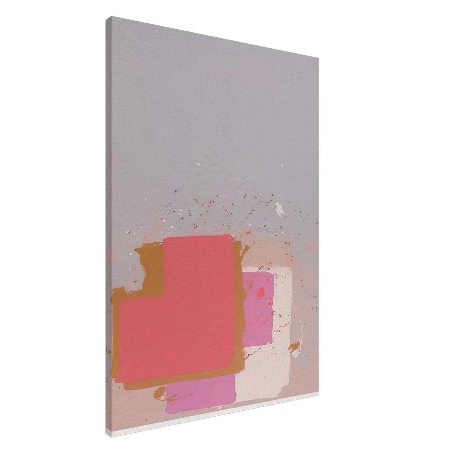 John Hoyland - Red Black on Grey - 1971 Canvas - 20x30 cm / 8x12 inches-canvas