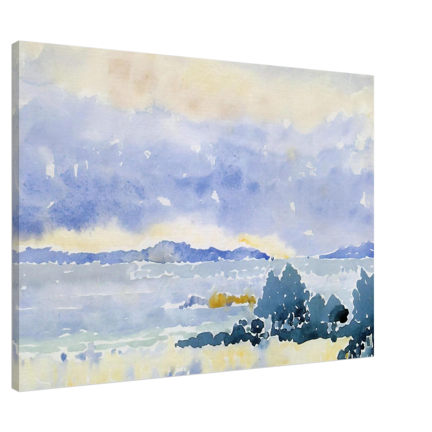 Henri-Edmond Cross - Land by the Sea Canvas - 20x30 cm / 8x12 inches-canvas