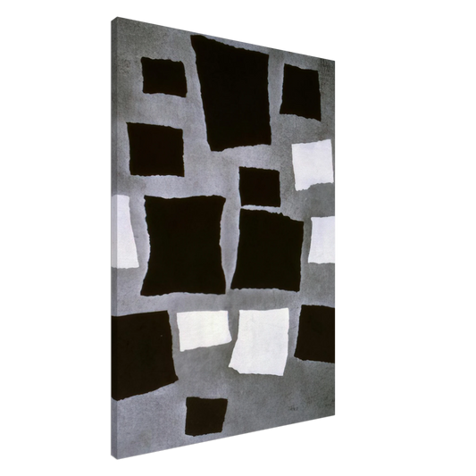 Jean Arp - Squares or Rectangles Arranged According to the Laws of Chance Canvas - 20x30 cm / 8x12 inches-canvas