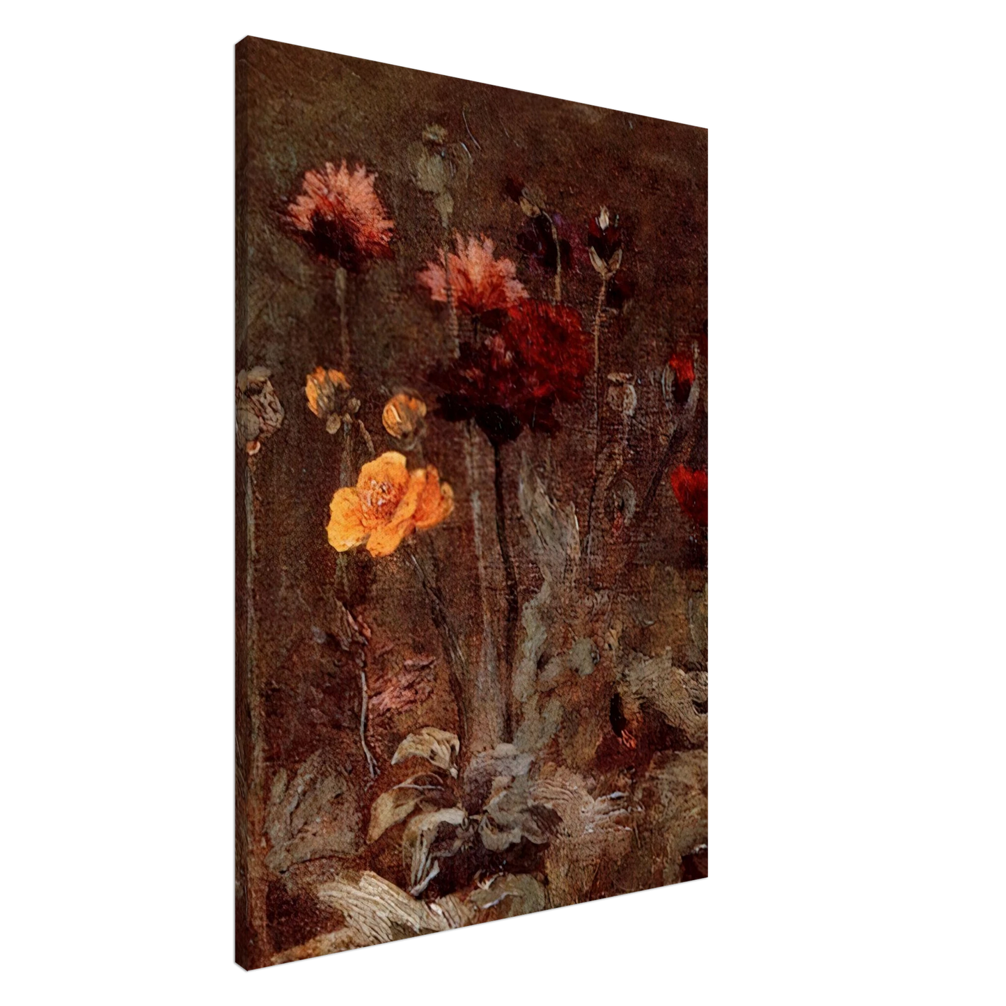 Vincent van Gogh - Still Life with Scabiosa and Ranunculus Canvas - 20x30 cm / 8x12 inches-canvas