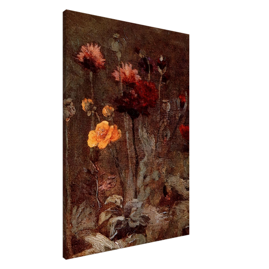 Vincent van Gogh - Still Life with Scabiosa and Ranunculus Canvas - 20x30 cm / 8x12 inches-canvas