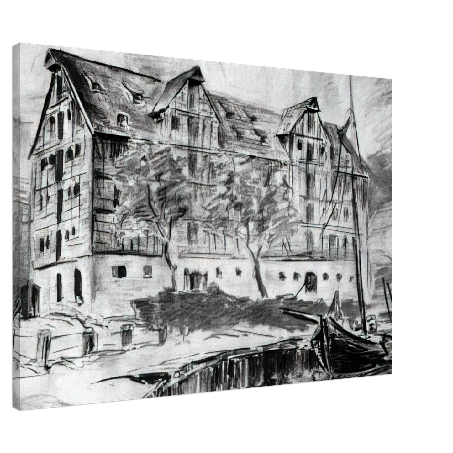 Konrad Zuse - Untitled - 1926 Canvas - 20x30 cm / 8x12 inches-canvas