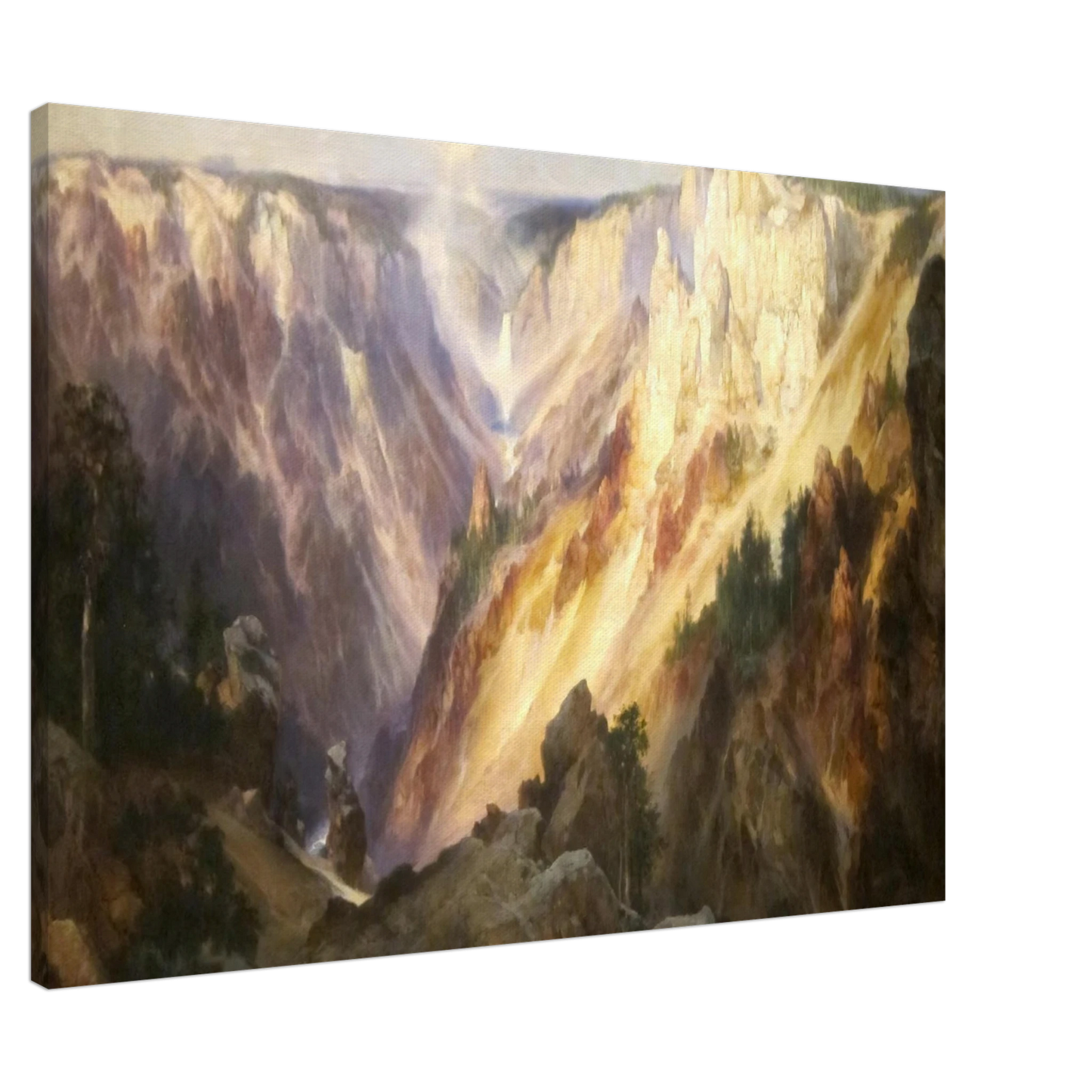 Thomas Moran - Grand Canyon of the Yellowstone Canvas - 20x30 cm / 8x12 inches-canvas