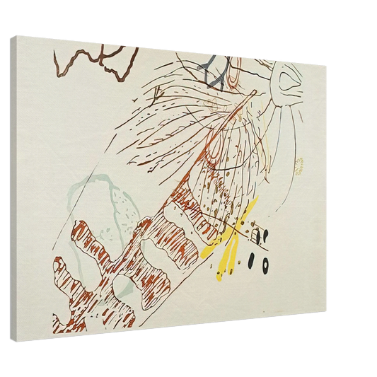 John Cage - From 17 Drawings by Thoreau - 1978 Canvas - 20x30 cm / 8x12 inches-canvas