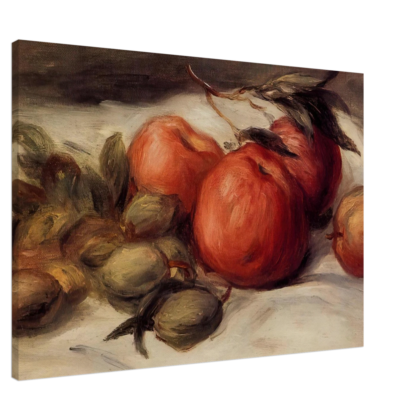 Pierre-Auguste Renoir - Still Life with Apples and Almonds Canvas - 20x30 cm / 8x12 inches-canvas