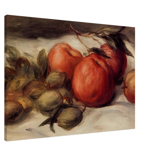 Pierre-Auguste Renoir - Still Life with Apples and Almonds Canvas - 20x30 cm / 8x12 inches-canvas