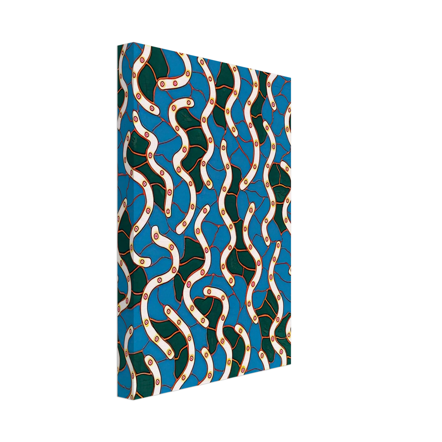 Yayoi Kusama - WAVES ON THE HUDSON RIVER 1988 Canvas - 70x100 cm / 28x40 inches-canvas