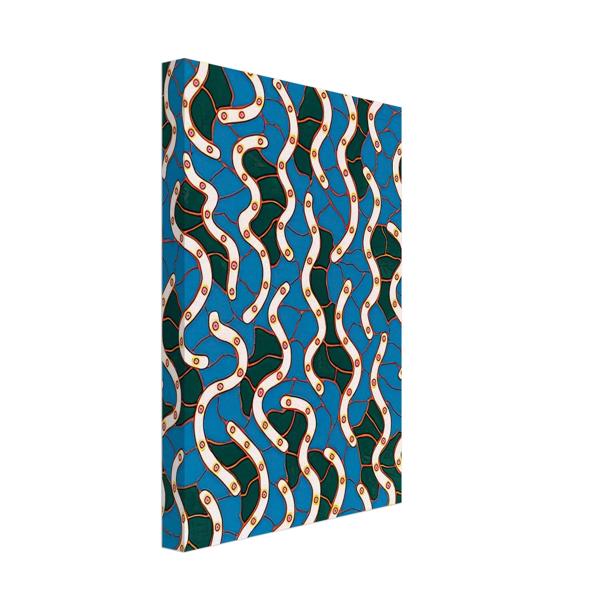 Yayoi Kusama - WAVES ON THE HUDSON RIVER 1988 Canvas - 70x100 cm / 28x40 inches-canvas