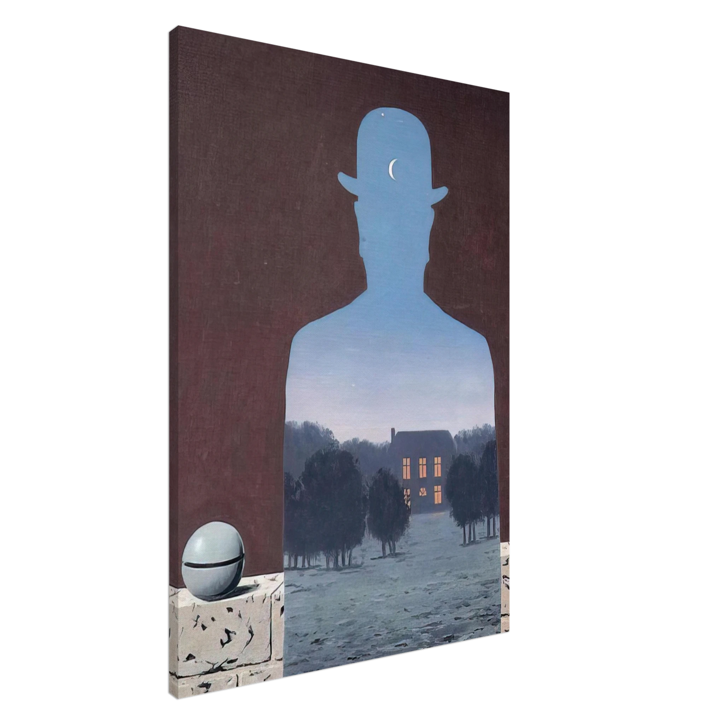 Rene Magritte - THE HAPPY DONOR 1966 Canvas - 20x30 cm / 8x12 inches-canvas