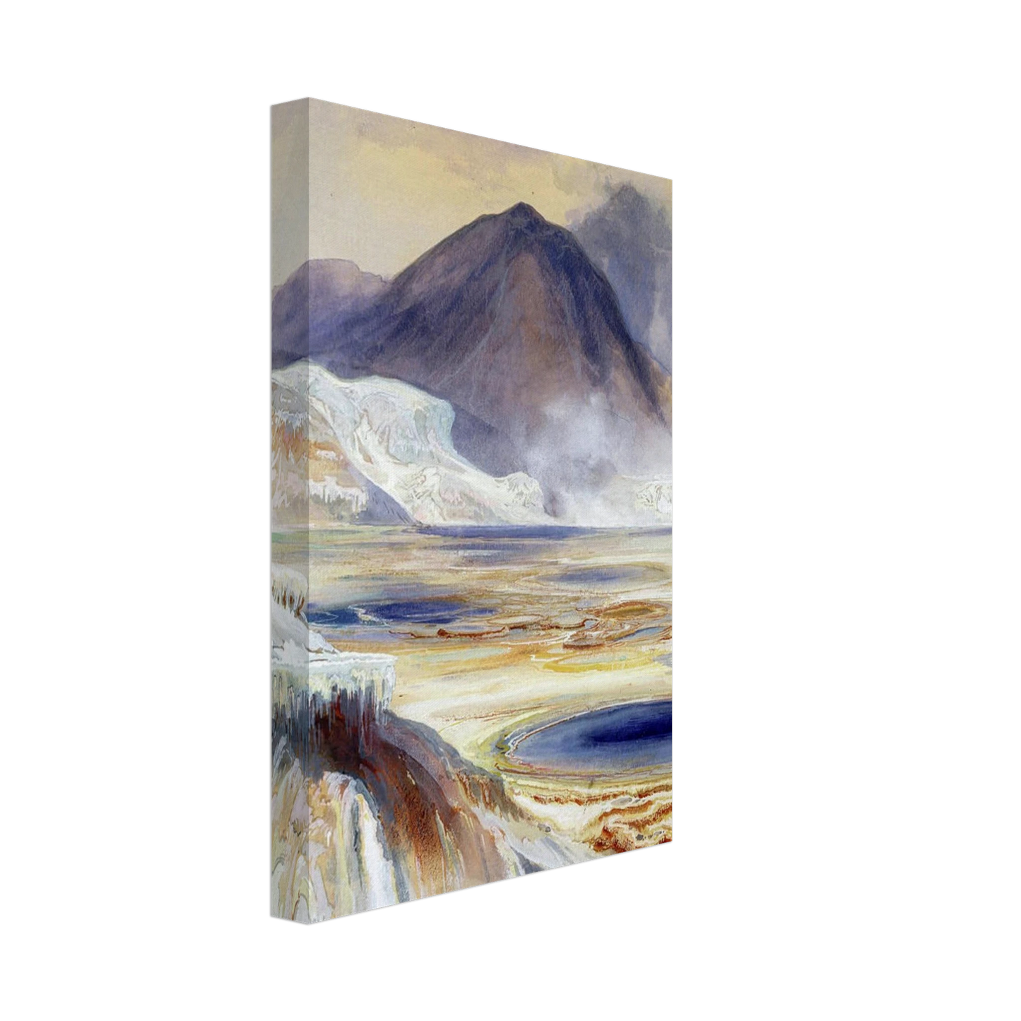 Thomas Moran - Mammoth Hot Springs Yellowstone Canvas - 40x60 cm / 16x24 inches-canvas