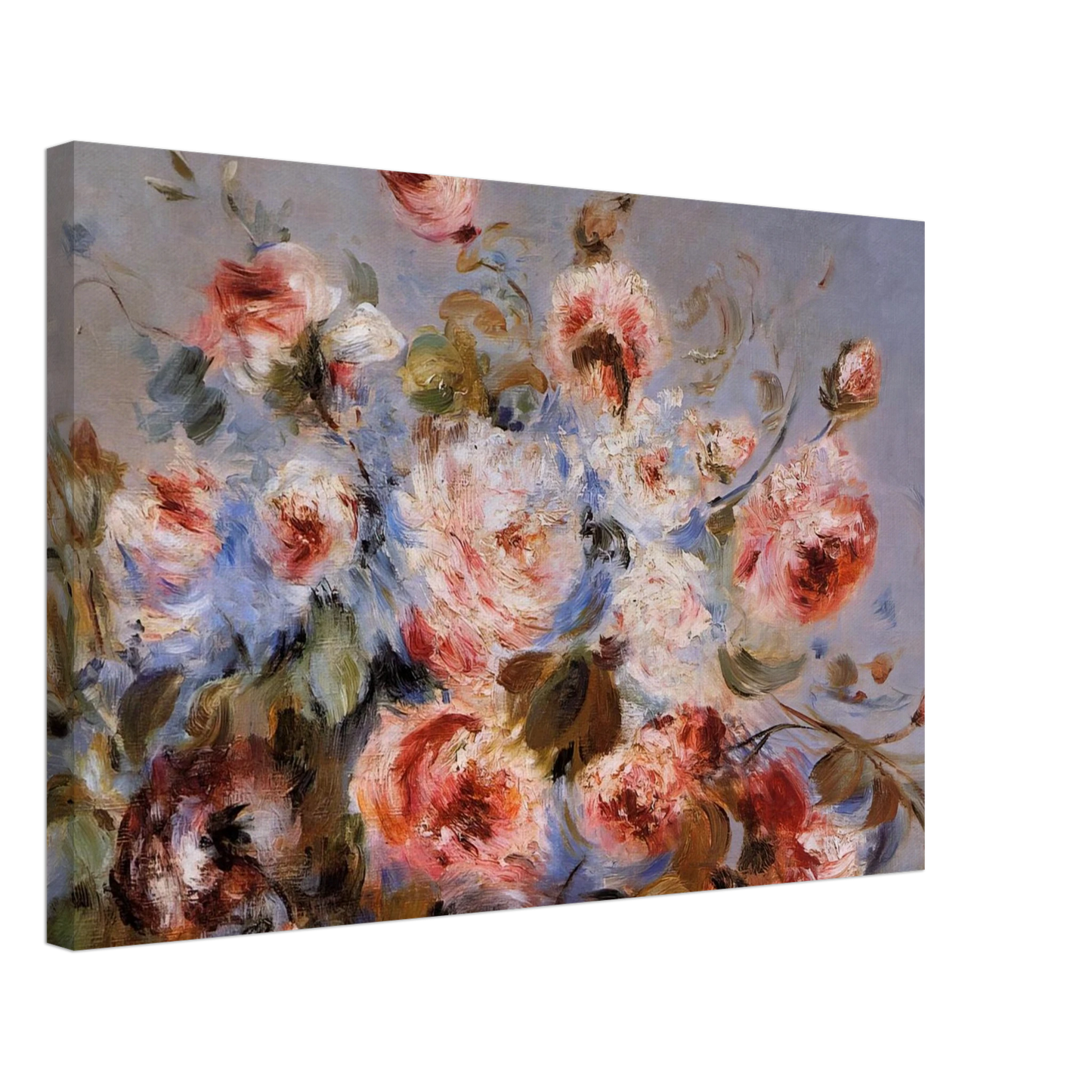 Pierre-Auguste Renoir - Roses from Wargemont Canvas - 40x60 cm / 16x24 inches-canvas