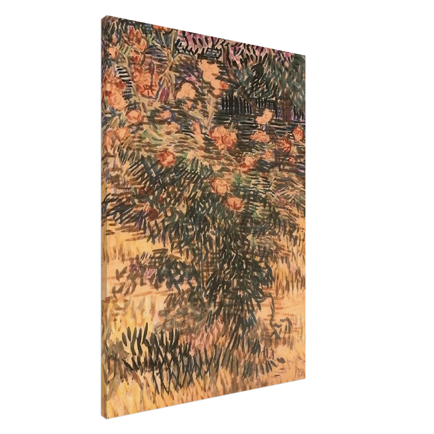 Vincent van Gogh - Oleanders, the Hospital Garden at Saint-Remy Canvas - 20x30 cm / 8x12 inches-canvas