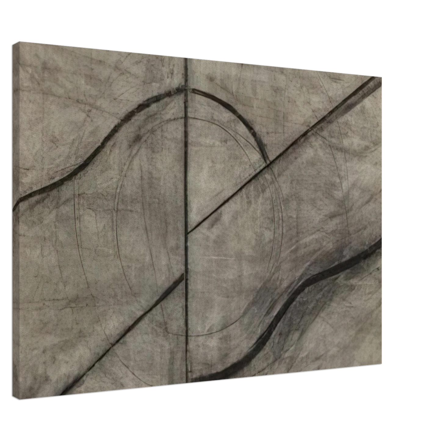 Allan Kaprow - Drawing Based Upon the Breath Canvas - 20x30 cm / 8x12 inches-canvas