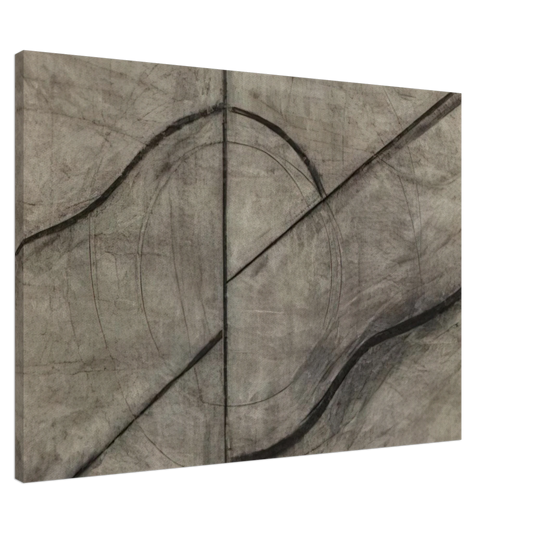 Allan Kaprow - Drawing Based Upon the Breath Canvas - 20x30 cm / 8x12 inches-canvas