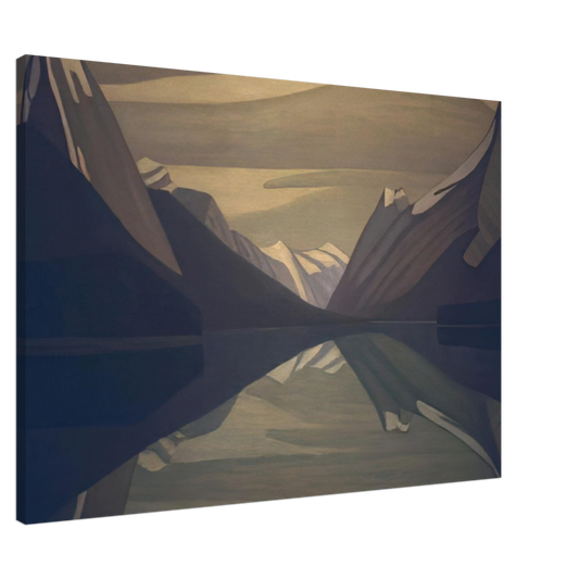 Lawren Harris - Maligne Lake, Jasper Park - 1924 Canvas - 20x30 cm / 8x12 inches-canvas