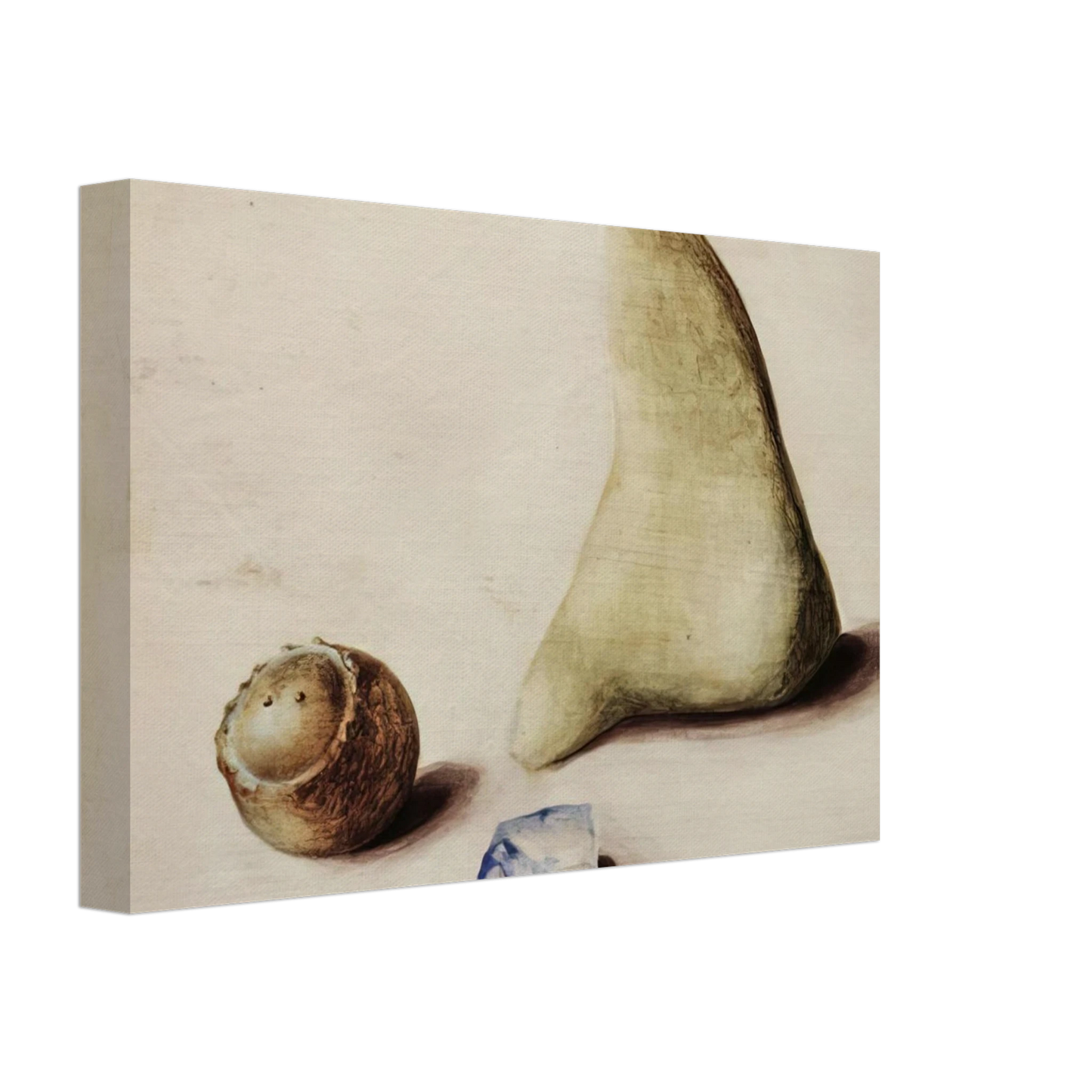 Julius Bissier - Pietra calcarea dalle Alpi Sveve Burgfelden, un pezzo di vetro grezzo dallâ€™Adriatico Rimini, galle da Gubbio. Natale 38 - 1938 Canvas - 40x60 cm / 16x24 inches-canvas