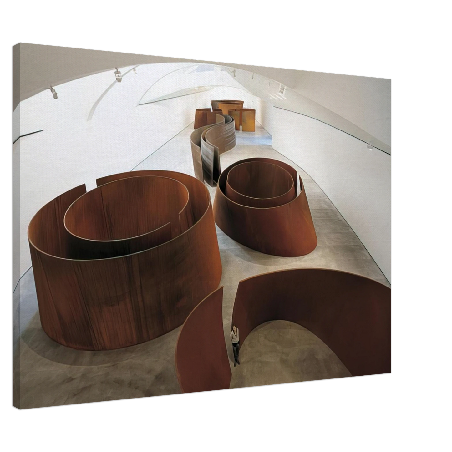 Richard Serra - TORQUED ELLIPSES Canvas - 20x30 cm / 8x12 inches-canvas