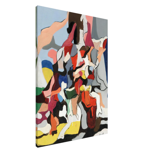 Robert Goodnough - Composition - Abstract Expressionism Canvas - 20x30 cm / 8x12 inches-canvas