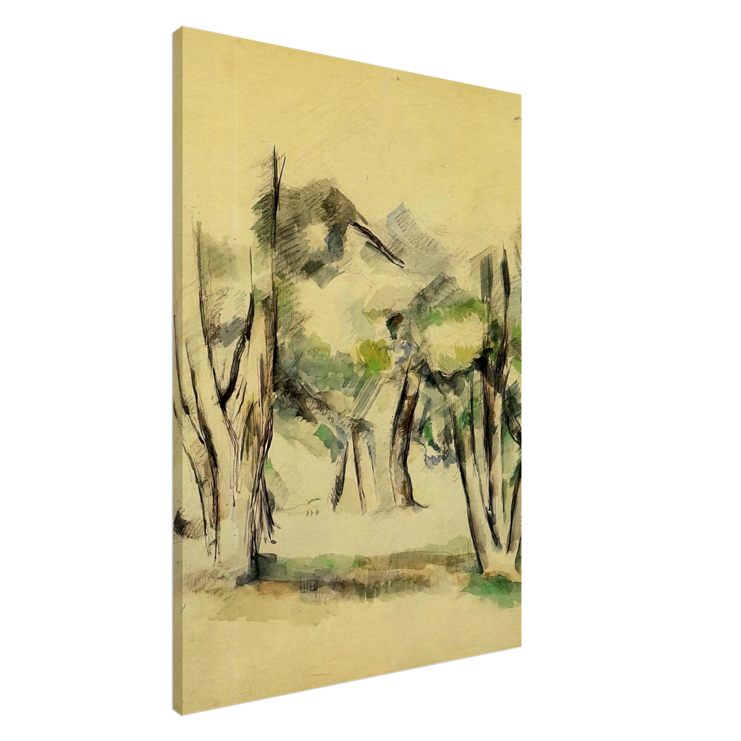 Paul Cezanne - Trees Canvas - 20x30 cm / 8x12 inches-canvas