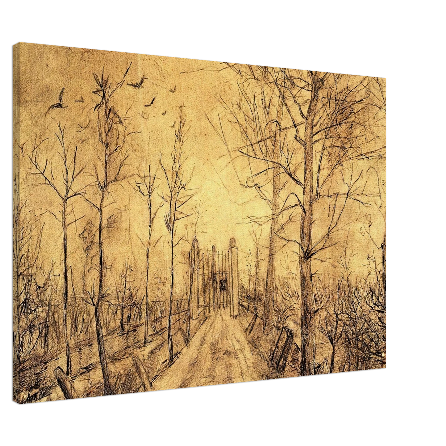 Vincent van Gogh - Driveway Canvas - 20x30 cm / 8x12 inches-canvas